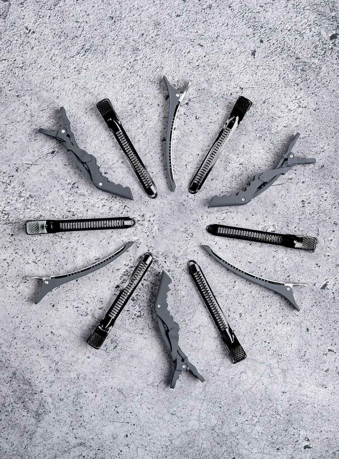 Rubberized Grip Hair Clips 4-pack