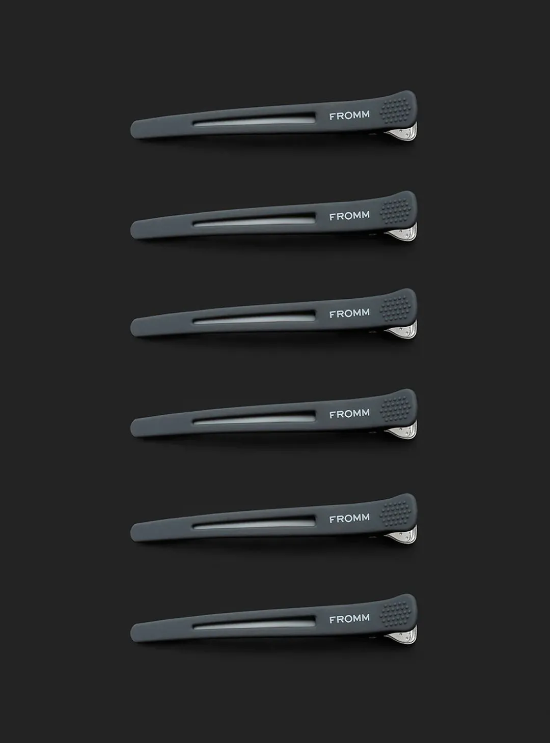 Rubberized Grip Hair Clips 4-pack
