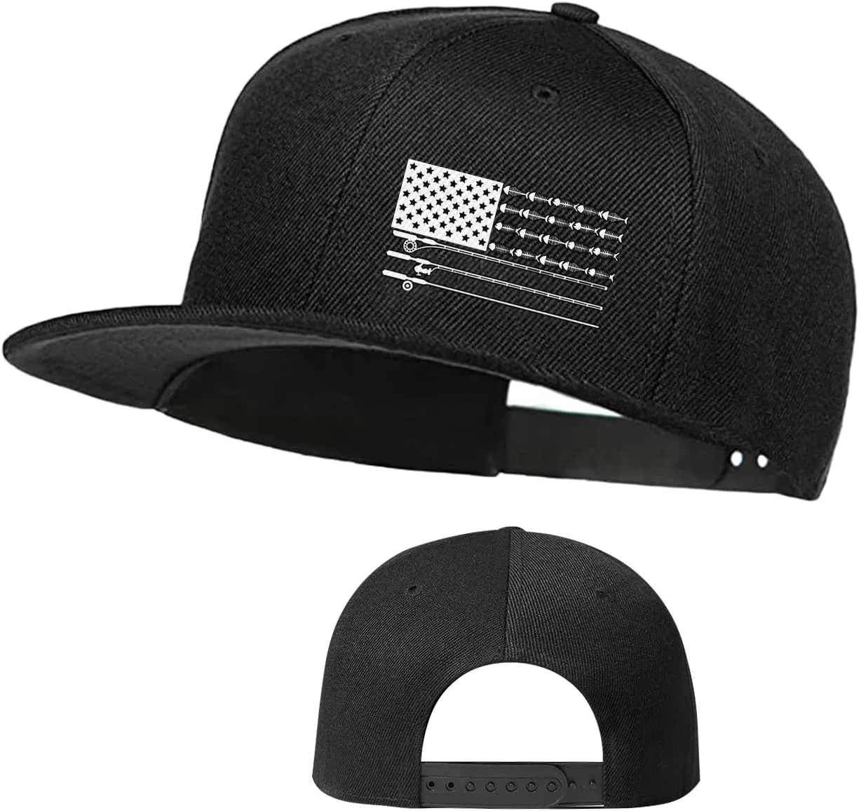 Skull Skateboards Hat Flat Bill Hats for Men Snap Backpack Mens Hats and Caps Cool Snapback Baseball Cap for Boys Hip Hop