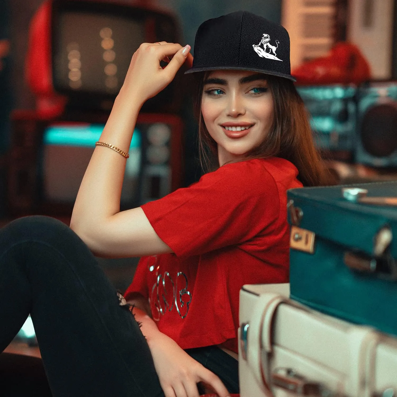 Snapback Hats for Boys Mens Snapback Hats Flat Bill Brim Women's Baseball Cap Cute Funny Hat Trucker Dad Hat