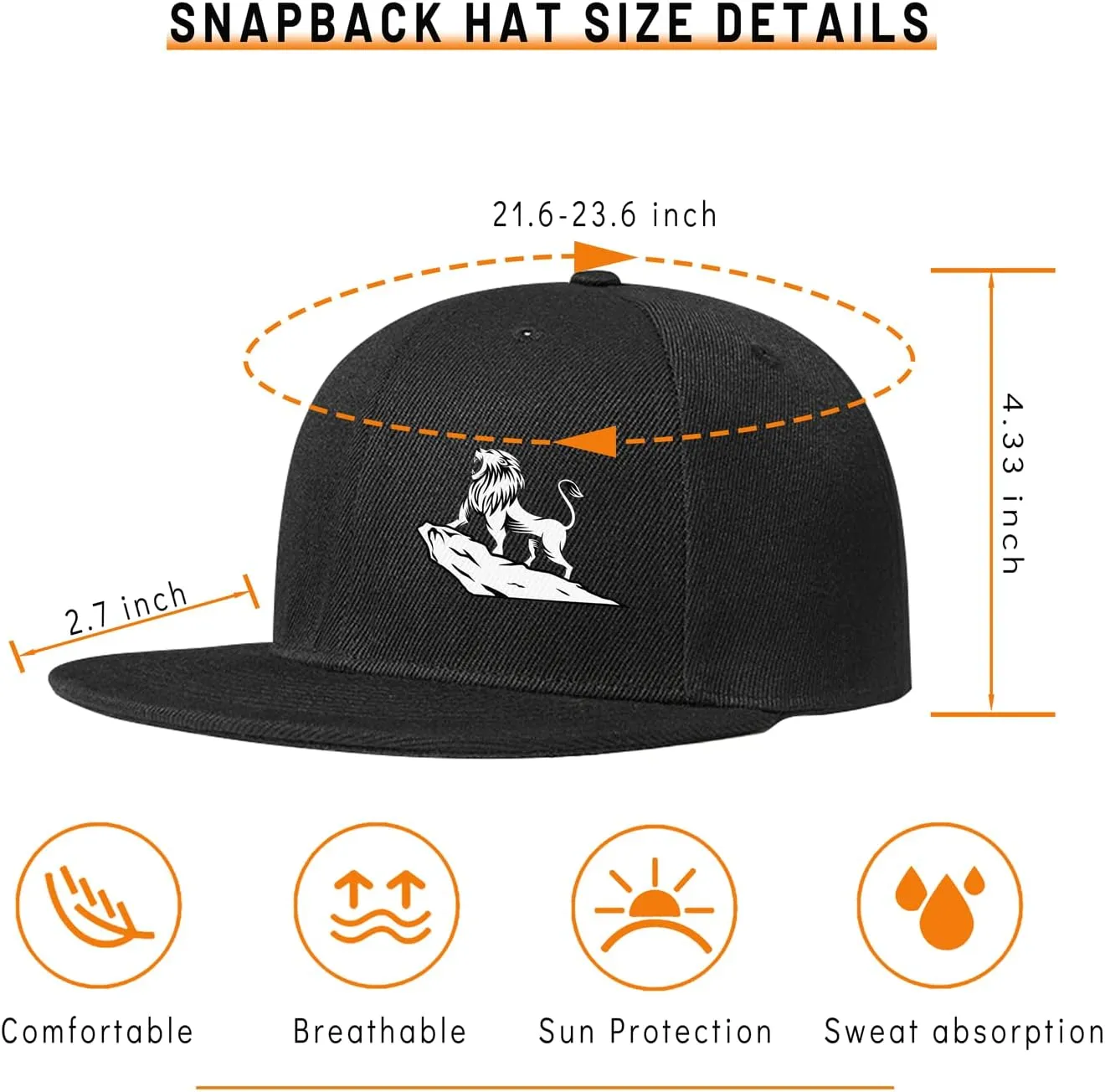Snapback Hats for Boys Mens Snapback Hats Flat Bill Brim Women's Baseball Cap Cute Funny Hat Trucker Dad Hat