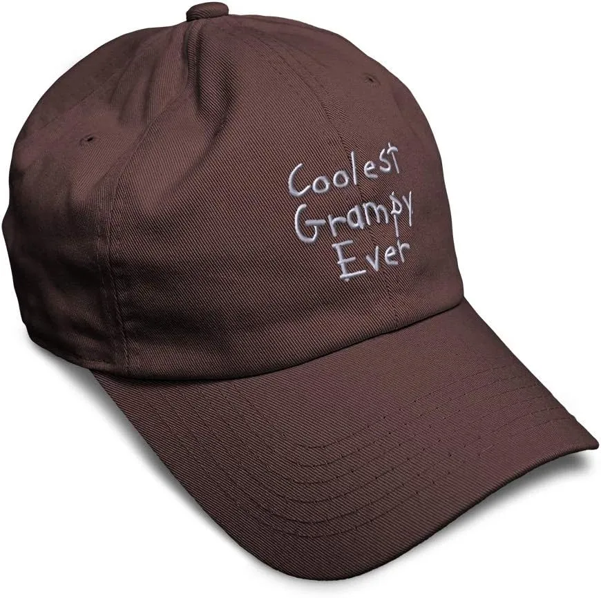 Soft Baseball Hat Embroidered Dad Hat Coolest Grampy Ever Grandfather Gramps Men & Ladies Baseball Cap
