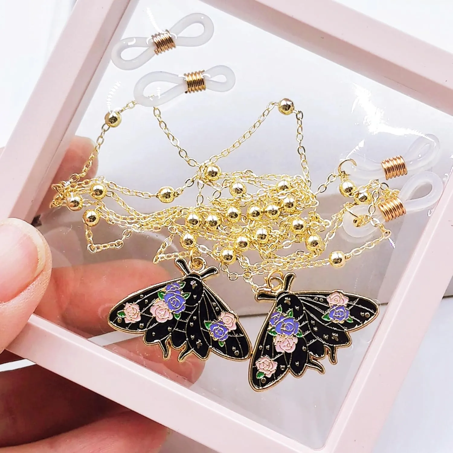 Stylish Women's Glasses Chain - Eyeglass & Sunglasses Chains Holder for Around Neck, Eyewear Retainer Strap