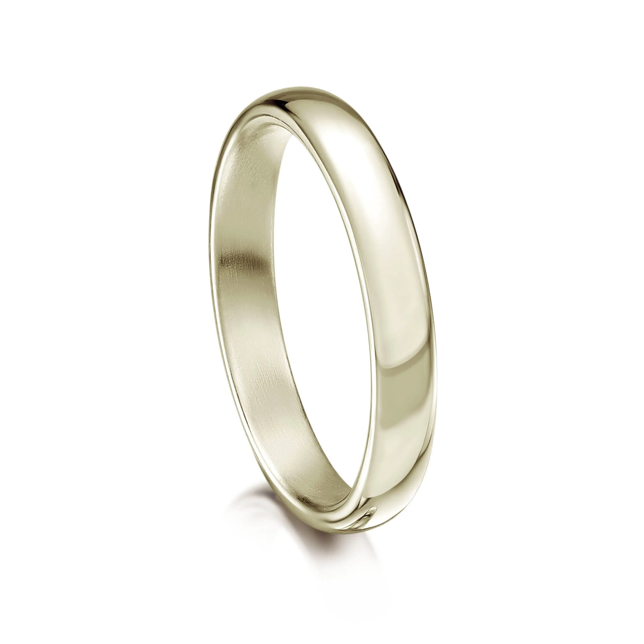 Traditional 3mm Wedding Ring in 9ct White Gold
