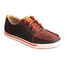 Twisted X Ladies Kicks Black and Red Lace Up Shoes WCA0051