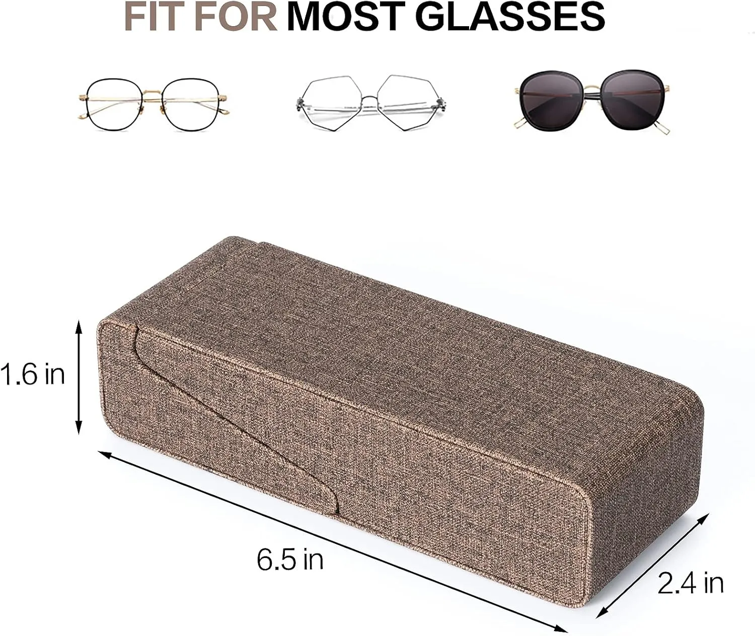 Vemiss Flip-top Glasses Case, Bracket Type Hard Shell Eyeglasses Holder for Women Men