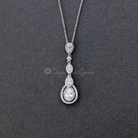 Vintage CZ Pendant Necklace