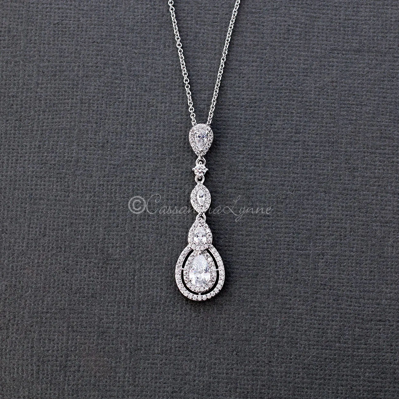 Vintage CZ Pendant Necklace