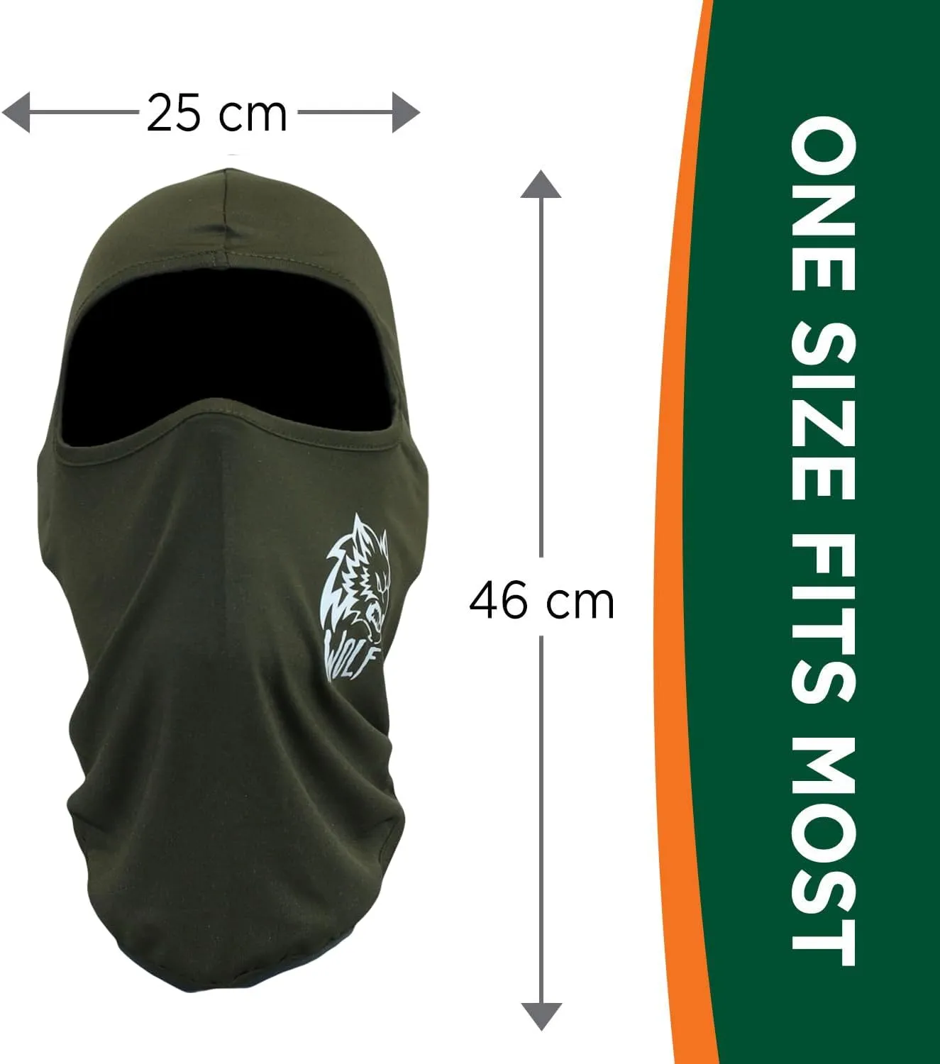 Wolf Sun Protection Breathable Balaclava Full-Face Mask Hood Neck Gaiter BBM