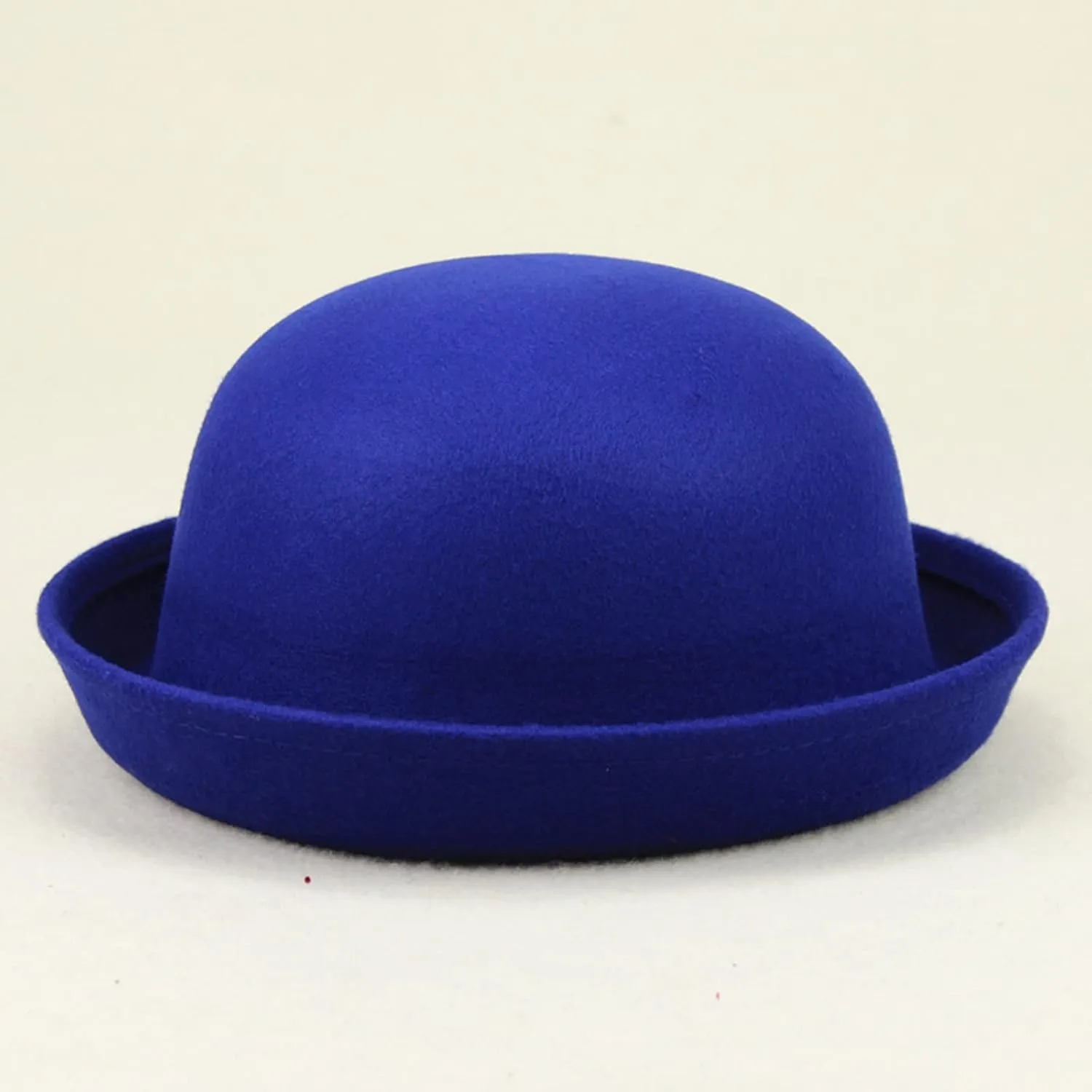 Women Felt Hat, Bucket Hat, Adjustable Vintage Bowler Suede Wool Hat with Bowknot Fall Bell Round Cap