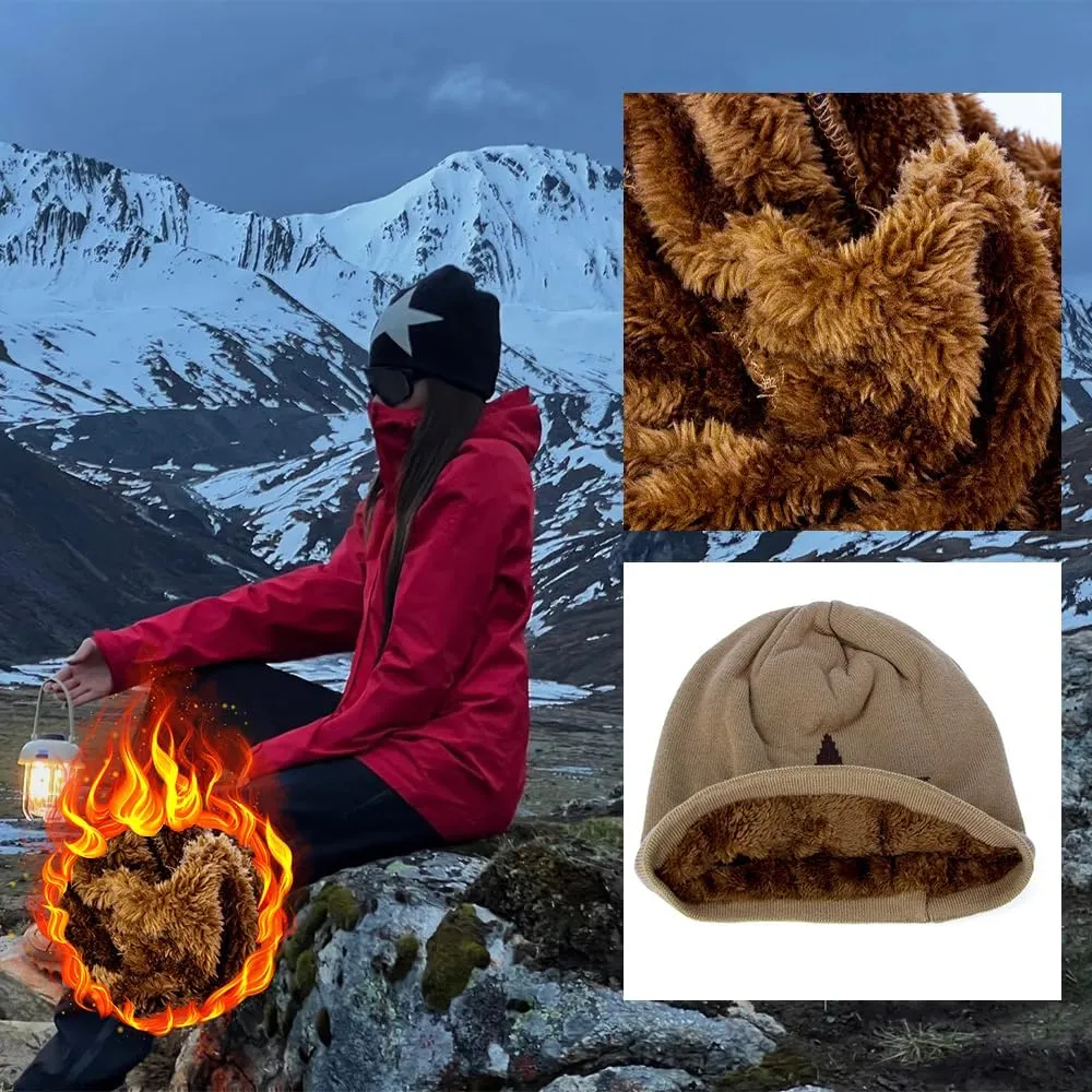 Y2k Grunge Accessories Slouchy Beanies for Women & Men - Vintage Winter Warm Knitted Beanies