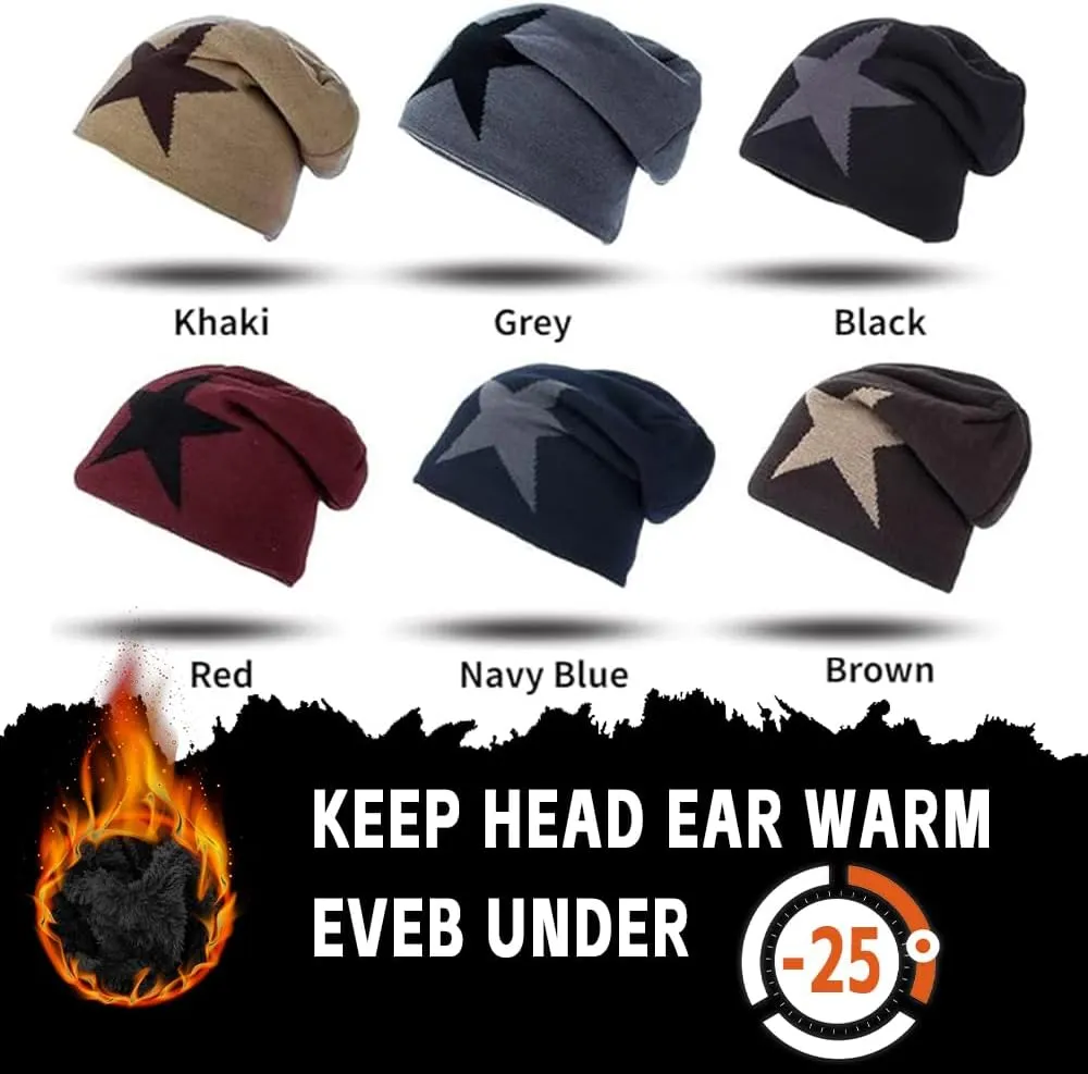 Y2k Grunge Accessories Slouchy Beanies for Women & Men - Vintage Winter Warm Knitted Beanies